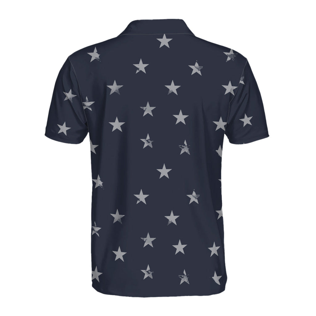 Personalized American Flag Polo Shirt Best First Time Dad Gift