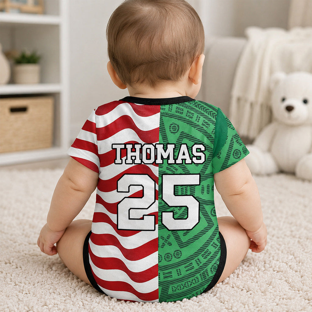 Personalized Baby Jersey Bodysuit Custom National Team Gift for New Parents